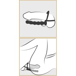 Black Velvets Cock & ball ring