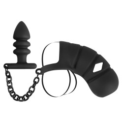 Black Velvets Cock cage with a