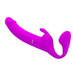 Party Up strap-on wibracje ładowany usb kolor fioletowy Oliver