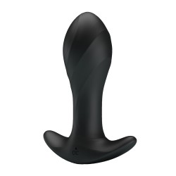 Party Up korek analny wibrujący silikonowy ładowany usb kolor czarny Keith