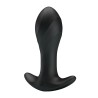 Party Up korek analny wibrujący silikonowy ładowany usb kolor czarny Keith