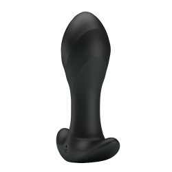 Party Up korek analny wibrujący silikonowy ładowany usb kolor czarny Keith