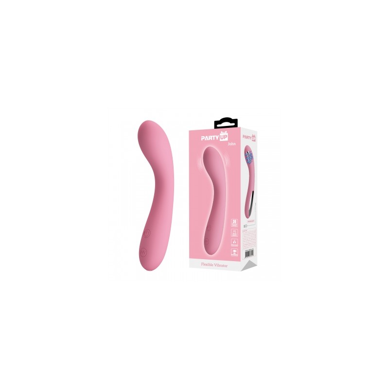 Party Up wibrator silikonowy ładowany usb kolor pudrowy róż John
