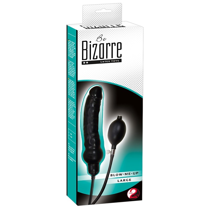 Blow me up Latex Dildo black