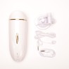 Velvet Touch masturbator z wibracją wagina  cyberskóra ładowany usb biały