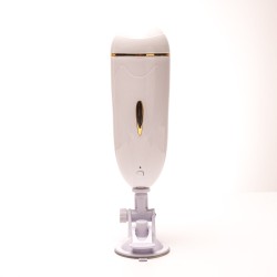 Velvet Touch masturbator z wibracją wagina  cyberskóra ładowany usb biały