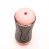 Velvet Touch masturbator z wibracją dwustronny wagina anus  cyberskóra ładowany usb czarny
