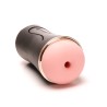 Velvet Touch masturbator z wibracją dwustronny wagina anus  cyberskóra ładowany usb czarny