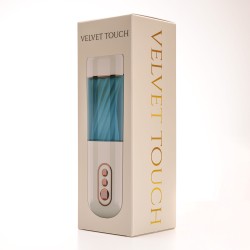 Velvet Touch masturbator z wibracją ssaniem cyberskóra ładowany usb biały