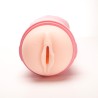 Velvet Touch masturbator pulsacyjny z wibracją oraz efektami dźwiękowymi wagina cyberskóra ładowany usb różowy