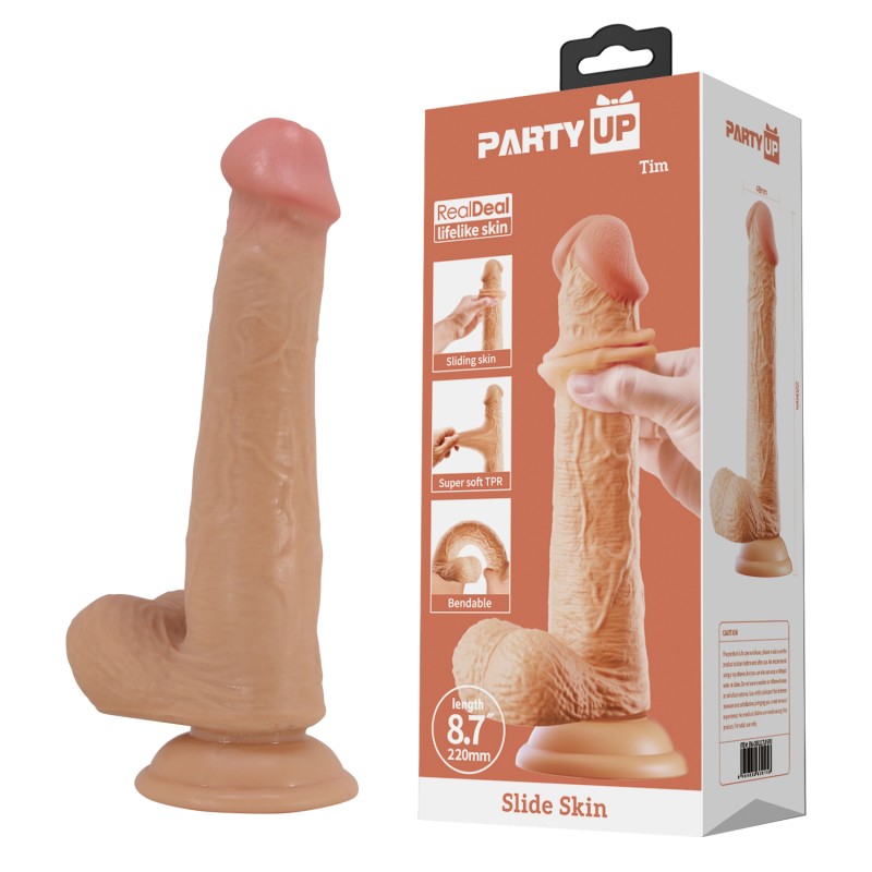 Party Up dildo cyberskóra kolor cielisty 22 cm Tim
