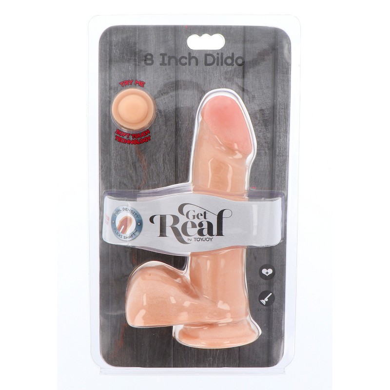 Dual Density Dildo 8inch Balls