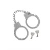 Taboom Bondage Essentials Diamond Wrist Cuffs Silver