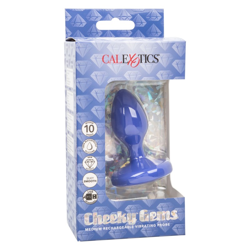 CalExotics Cheeky Gems Medium Rechargeable Vibrating Probe
