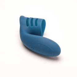Velvet Touch pierścień wibrujący ładowany usb niebieski