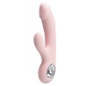 Party Up wibrator silikonowy typ króliczek ładowany usb kolor pudrowy różowy Dave
