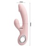Party Up wibrator silikonowy typ króliczek ładowany usb kolor pudrowy różowy Dave