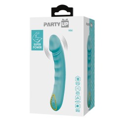 Party Up wibrator mini ładowany magnetycznie kolor turkusowy Niki