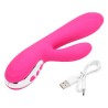 Velvet Touch wibrator silikonowy typ króliczek ładowany usb różowy