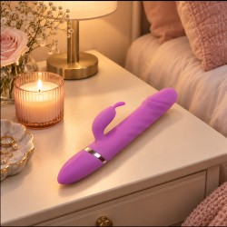 Velvet Touch wibrator silikonowy typ króliczek ładowany usb fioletowy