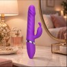 Velvet Touch wibrator silikonowy typ króliczek ładowany usb fioletowy