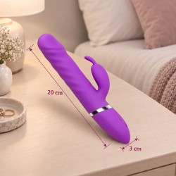 Velvet Touch wibrator silikonowy typ króliczek ładowany usb fioletowy