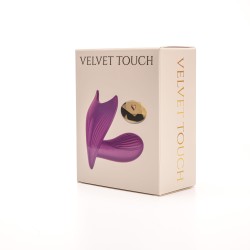 Velvet Touch stymulator łechtaczki sterowany bezprzewodowo ładowany usb fioletowy