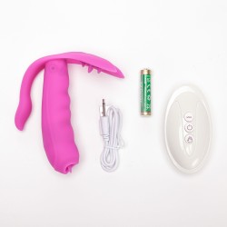 Velvet Touch stymulator łechtaczki sterowany bezprzewodowo ładowany usb fioletowy