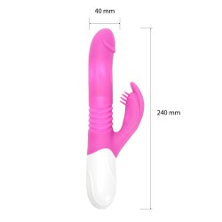 Velvet Touch wibrator silikonowy typ króliczek ładowany usb fioletowy