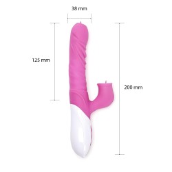 Velvet Touch wibrator silikonowy typ króliczek ładowany usb fioletowy