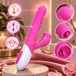 Velvet Touch wibrator silikonowy typ króliczek ładowany usb fioletowy