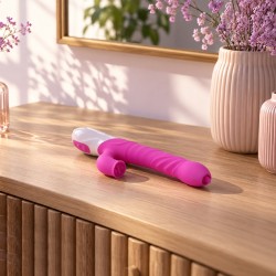 Velvet Touch wibrator silikonowy typ króliczek ładowany usb fioletowy