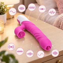Velvet Touch wibrator silikonowy typ króliczek ładowany usb fioletowy