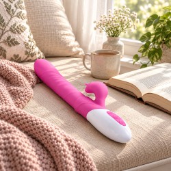 Velvet Touch wibrator silikonowy typ króliczek ładowany usb fioletowy