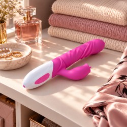Velvet Touch wibrator silikonowy typ króliczek ładowany usb fioletowy