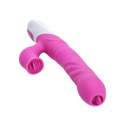 Velvet Touch wibrator silikonowy typ króliczek ładowany usb fioletowy