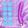 Velvet Touch wibrator silikonowy typ króliczek ładowany usb fioletowy