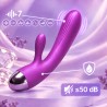 Velvet Touch wibrator silikonowy typ króliczek ładowany usb fioletowy