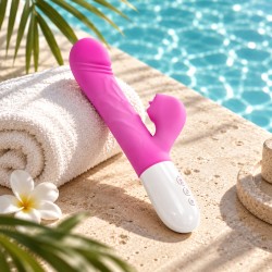 Velvet Touch wibrator silikonowy typ króliczek ładowany usb fioletowy