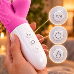 Velvet Touch wibrator silikonowy typ króliczek ładowany usb fioletowy