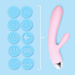 Velvet Touch wibrator silikonowy typ króliczek ładowany usb różowy