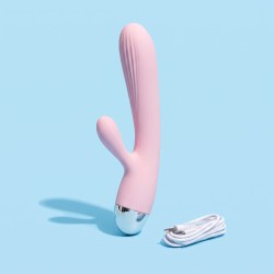Velvet Touch wibrator silikonowy typ króliczek ładowany usb różowy
