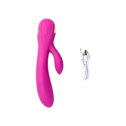 Velvet Touch wibrator silikonowy typ króliczek ładowany usb różowy