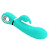 Party Up wibrator silikonowy typ króliczek ładowany usb kolor turkusowy Edward