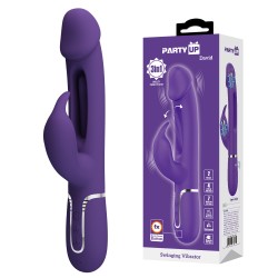 Party Up wibrator silikonowy typ króliczek ładowany usb kolor fioletowy David