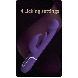 Party Up wibrator silikonowy typ króliczek ładowany usb kolor fioletowy David