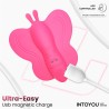 Wingy Butterfly Vibrator with App Peach Red