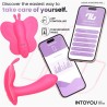 Wingy Butterfly Vibrator with App Peach Red