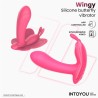 Wingy Butterfly Vibrator with App Peach Red