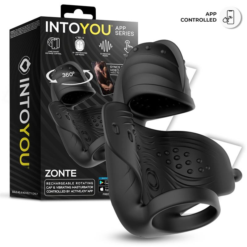 Zonte Rotating Cap Vibrating Masturbator with App